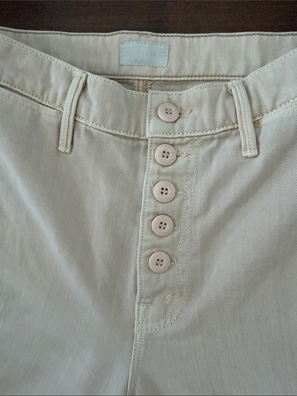 MOTHER The Pixie Swooner Roller Flood High-Rise Wide-Leg Jeans in Cream - Picture 3 of 14